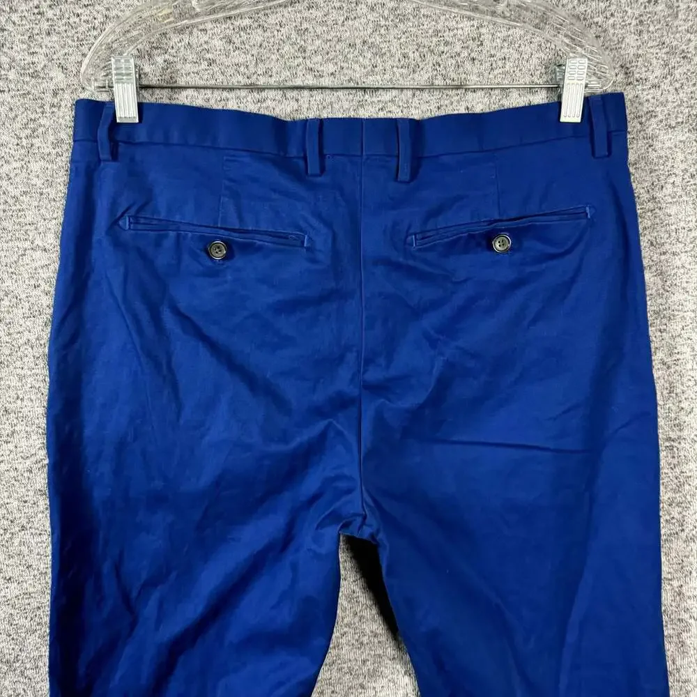 Banana Republic Men's Size 35x32 Modern Slim Fit Blue Cotton Chino Pants